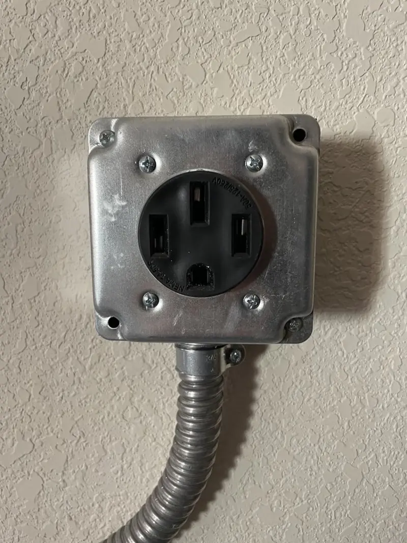 NEMA 14-50 outlet installed for Electrical Panel Upgrade in Manning